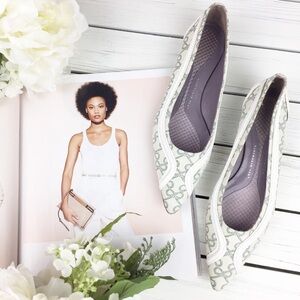 Anya Hindmarch Printed Ribbon Pointy Flats 36.5